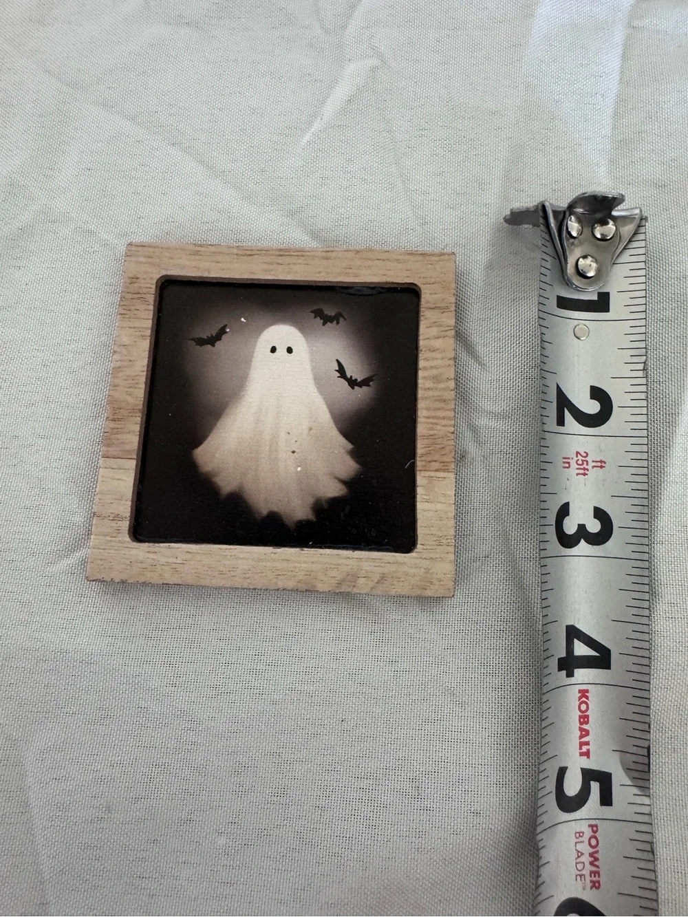 Target Halloween Wood Ghost frame - magnetic back -